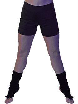 Pridance tætsiddende og elastiske shorts i sort