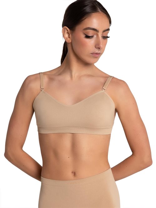 Capezio nude bh med klare stropper til dans