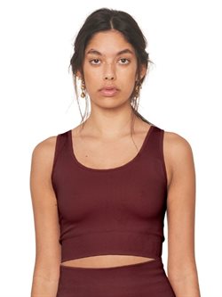 Bordeaux soft seamless rib top fra Moonchild