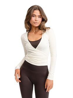 DOM råhvid blød wrap bluse