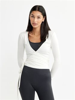 DOM råhvid blød wrap bluse