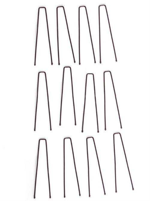 Brune hårnåle 3"(7,6 cm) - 12 stk super gode