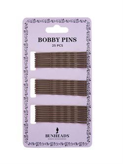 Bobby pins hårnåle - 25 stk brun