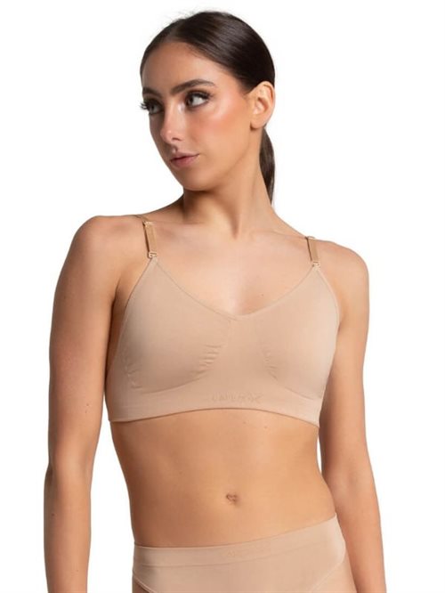 Capezio bh top nude med klare stropper til dans