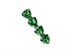 Hårspænde med 4 store grønne sten