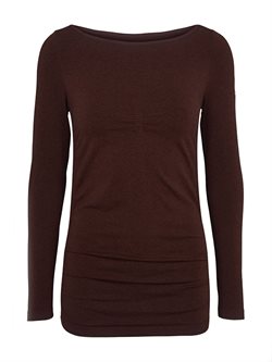 Bella Beluga mørkeblå seamless bluse til yoga og pilates