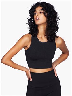 Sort seamless crop top fra Moonchild