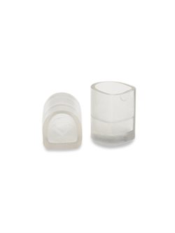 Diamant hælbeskyttere klar plast slim - 1 PAR